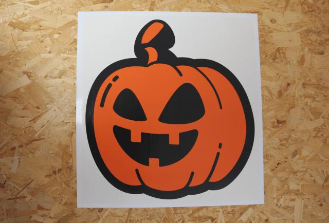 Halloween græskar sticker pr. stk.