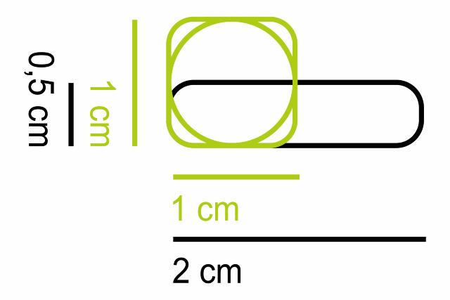 Blomsteretiket (Genbrug) 1cm² / Rund Ø1cm.