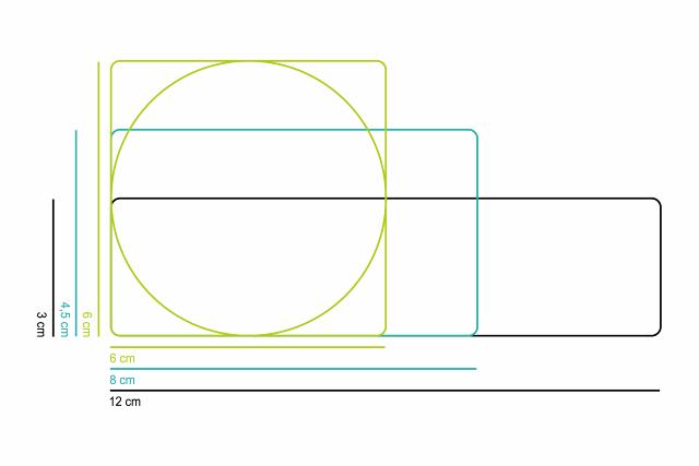 Plaststicker (Hvid) 36cm²/ Rund Ø6cm.