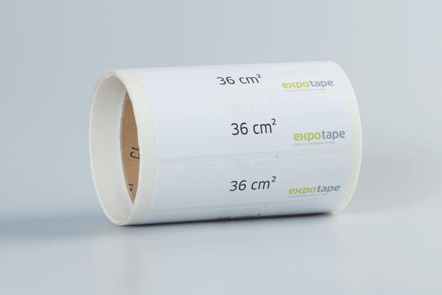 Plaststicker (Hvid) 36cm²/ Rund Ø6cm.
