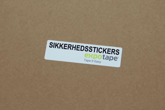 Sikkerhedsstickers 25cm²/ Rund Ø5cm