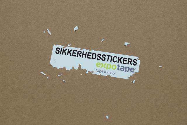 Sikkerhedsstickers 25cm²/ Rund Ø5cm