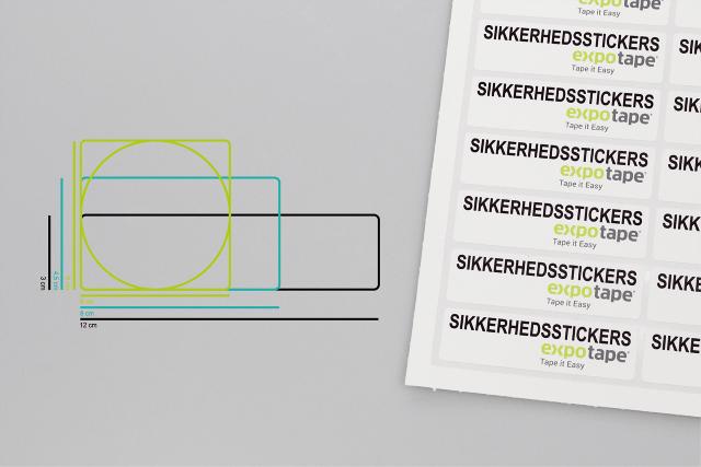 Sikkerhedsstickers 36cm²/ Rund Ø6cm