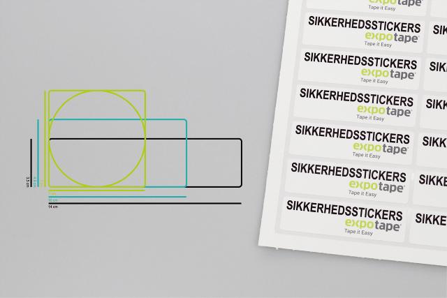 Sikkerhedsstickers 49cm²/ Rund Ø7cm