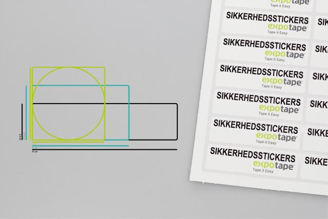 Sikkerhedsstickers 81cm²/ Rund Ø9cm