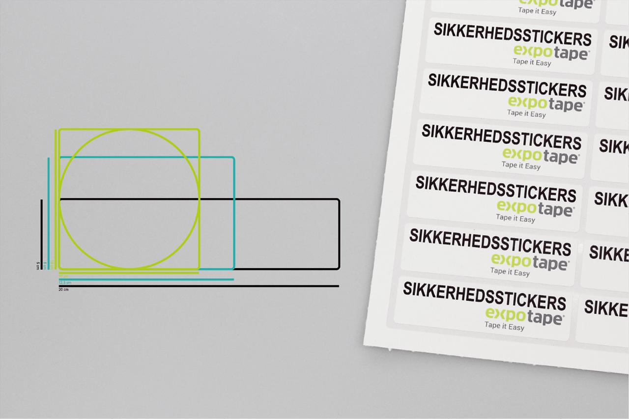 Sikkerhedsstickers 100cm²/ Rund Ø10cm