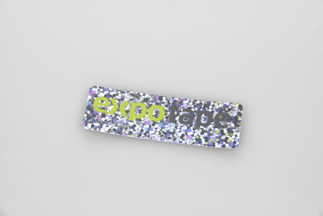 Metal flake silver sticker 1cm² / Rund Ø1cm
