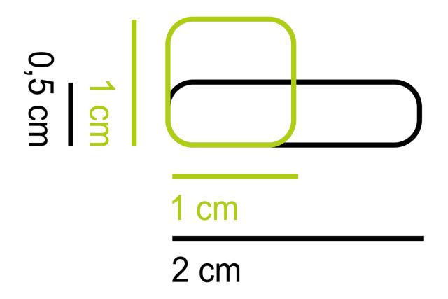 Etiket eget logo/form 1cm²